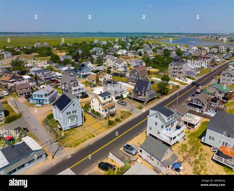 Northern Boulevard aerial view at Newbury Beach in summer on Plum ...