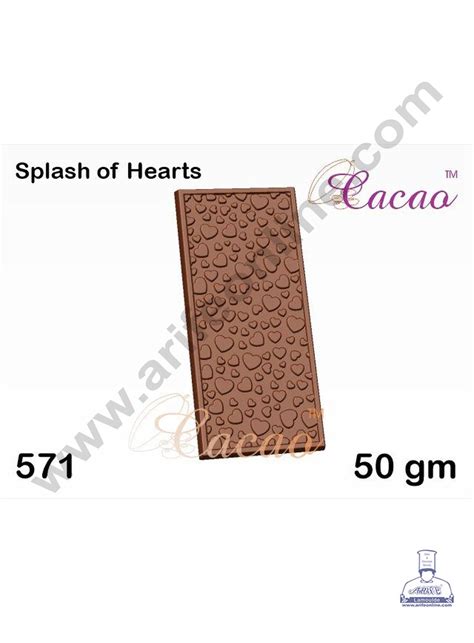 Cake Decor 3 Cavity PVC Chocolate Mould Splash of Hearts Shaped (1pcs ...