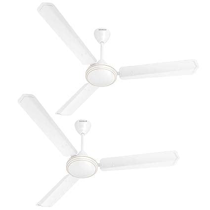 Buy Havells 1200mm Thrill Air Energy Saving Ceiling Fan (White, Pack of ...