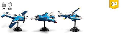 LEGO Creator 3in1 Aircraft Race Plane Toy Vehicle Playset 31160