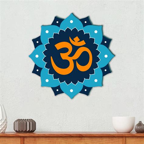 Colorful 3D Wooden OM Wall Decor – GoofyShop.in