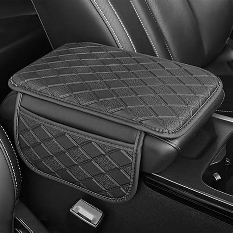 Yobbo Car Center Console Armrest Cover Pad Fashion PU Leather Car ...