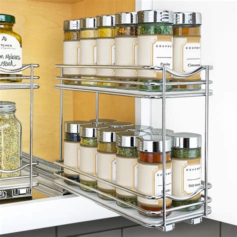 LYNK PROFESSIONAL® Pull Out Spice Rack Organizer for Inside Kitchen ...