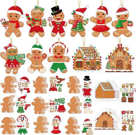 Amazon.com: 55 Pieces Christmas Crafts Kits for Kids Christmas Arts and ...