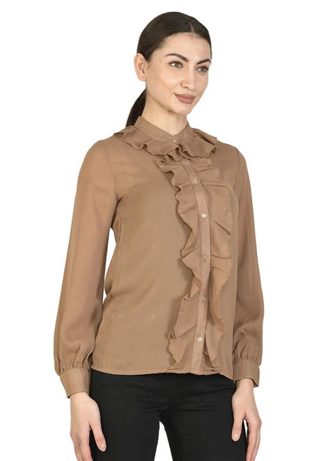 Get Ruffle Detail Solid Top at ₹ 700 | LBB Shop