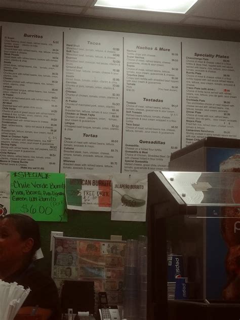Menu at El Taco Express restaurant, Springfield, 647 W Centennial Blvd