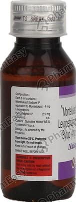 Nukast 4mg Bottle Of 60ml Syrup: Uses, Side Effects, Price & Dosage ...