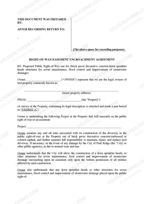 Illinois Right-of-Way Easement | US Legal Forms