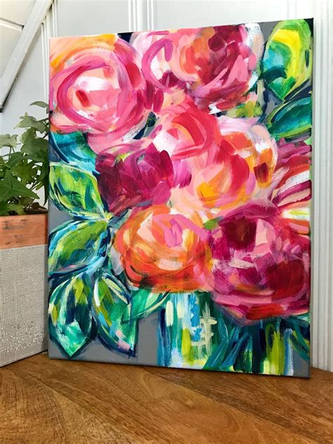 Abstract Flower Painting Ideas on Canvas for Beginners with Step by ...