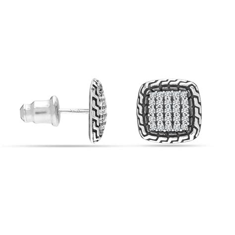 Buy Silver Earrings for Men with Modern Designs | TrueSilver