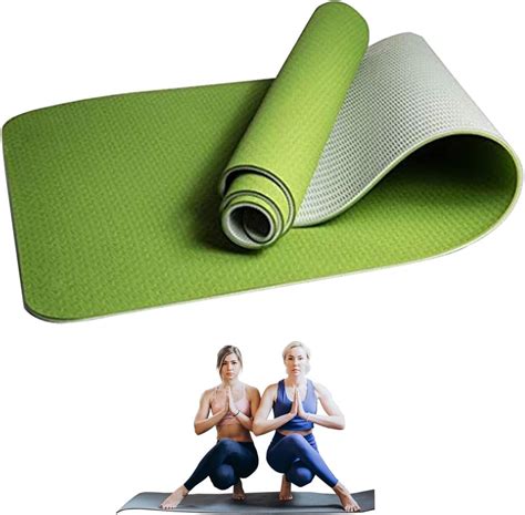 WiseLife Printed Yoga Mat + Yoga strap (TPE Material 6mm Extra thick ...