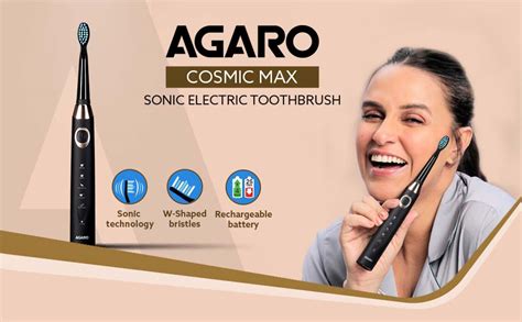 AGARO COSMIC MAX Sonic Electric tooth brush for adults with 5 modes, 7 ...