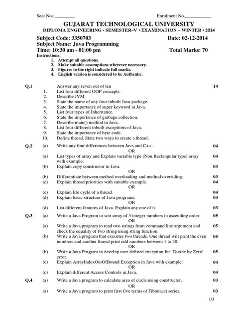 Image result for Diploma 4th Scheme Java Programming