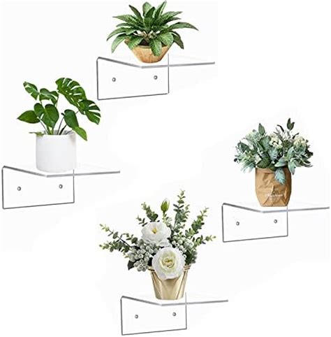 Acrylic Small Shelf,Mini Floating Wall Shelf,Wall Mounted Storage Shelf ...