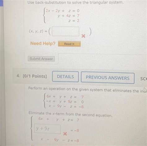 Use Back Substitution to Solve the Triangular System 的图像结果