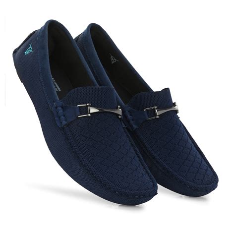 NOAK HANDCRAFTED BLUE KNITTED MESH HORSE-BIT LOAFER
