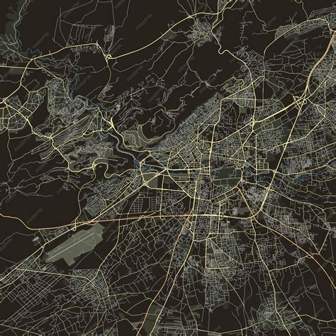 Premium Vector | Vector City Map of Damascus Syria