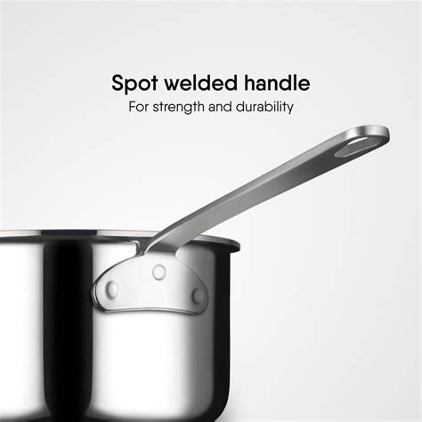 Stahl Artisan Triply Stainless Steel Mikro Saucepan, Mini Milk Pan, 1 ...