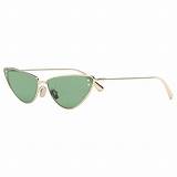 Dior Women's Sunglasses Gold Cat Eye MISSDIORB1UB0O0 Green Lenses ...
