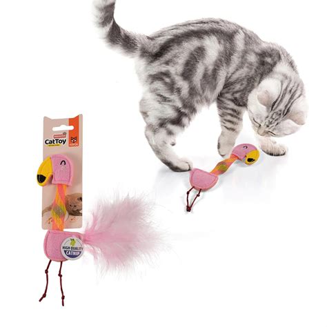 Shop Fofos Cat Flick Tube Toy Flamingo | Zigly