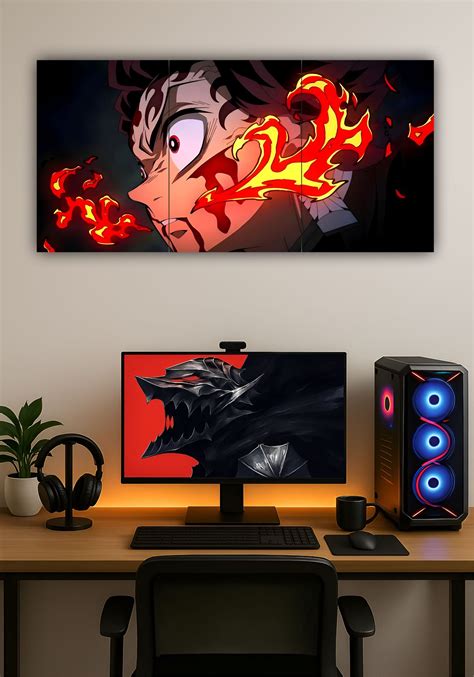 Tanjiro Kamado Demon Slayer Split Design Poster – Anime Wall Art ...