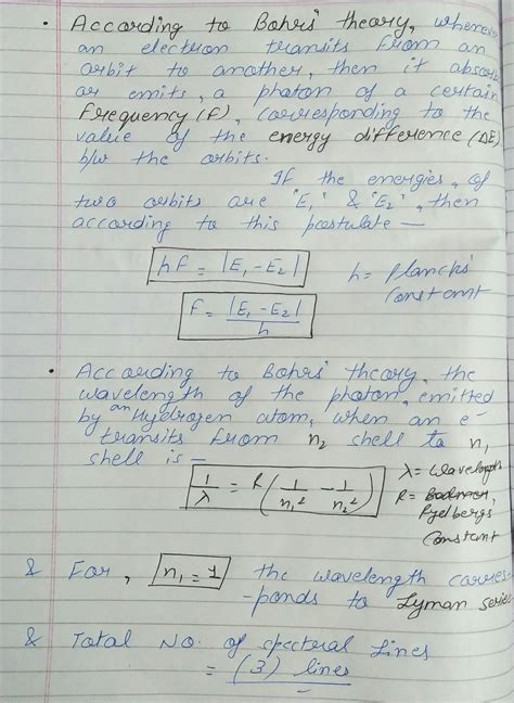 (i)State Bohr postulate of hydrogen atom that gives the relationship ...