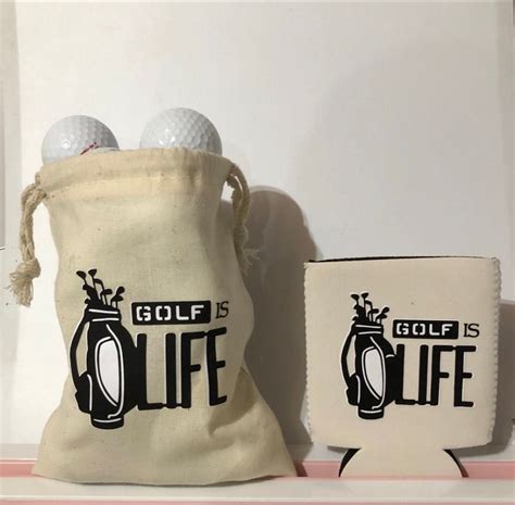 Golf is Life Cotton Bag and Koozie, 2 Sizes Available, Available as Set ...