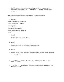 Image result for ServSafe Label Homework Answer Key