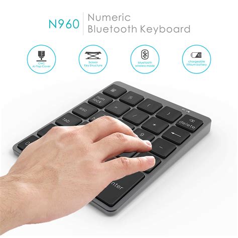 Bluetooth Wireless Keyboard Numeric Keypad Recharg... – Vicedeal