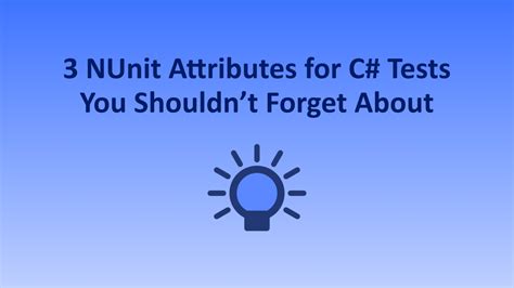 Image result for NUnit Attributes