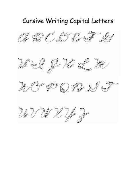Printable Cursive Writing Alphabet Capital Letters - Free download and ...