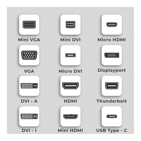 Entry #49 by suvochandra for 12 Vector Images Computer Video Cable Connection Types | Freelancer