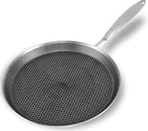 Buy Gladnes Stainless Steel Honeycomb Frying Pan Non-Stick Pan with ...