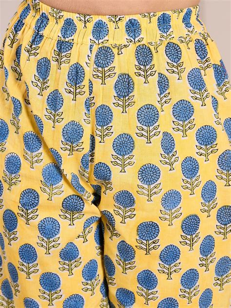 Buy Floral Printed Empire A-Line Pure Cotton Kurta