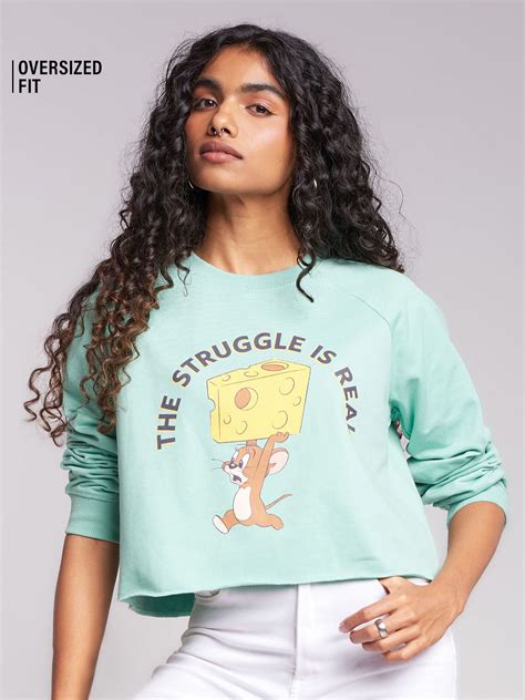 Buy Tom & Jerry: Cheesy Jerry Women Sweatshirts online at The Souled Store.