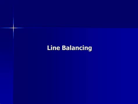 Image result for How Do Line Balancing
