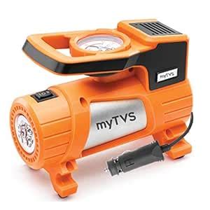 myTVS Car Tyre Inflator Portable Air Compressor Pressure Pump with 2 ...