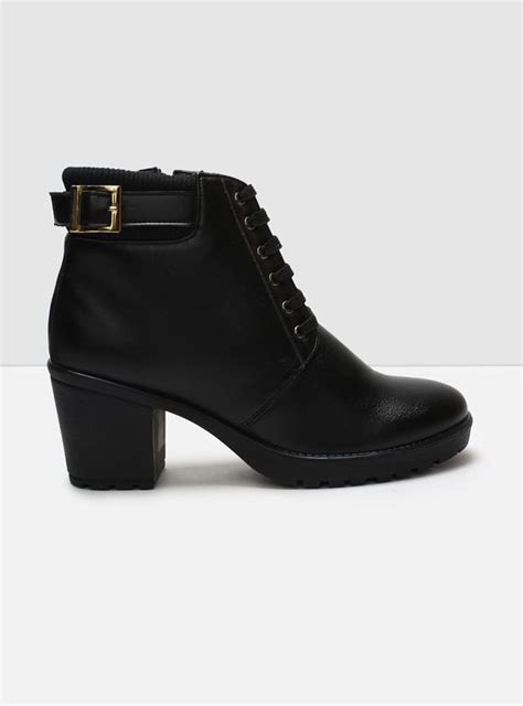Buy MAX Women Solid Lace-Up Boots Online at just Rs. 1999.0 ...