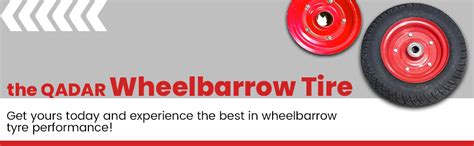 QADAR Heavy Duty Wheelbarrow Tire With Disc 3508, Bearing Size: 6205, 8 ...