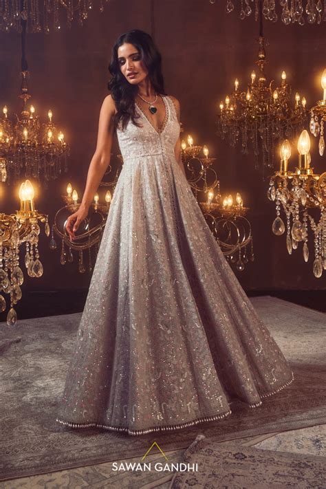 Smoke grey swan cape – Sawan Gandhi Online Store