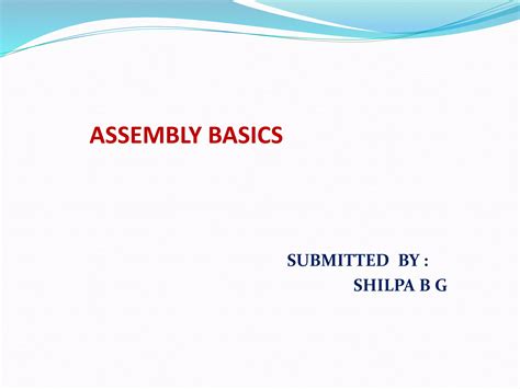 Image result for Basic Assembly