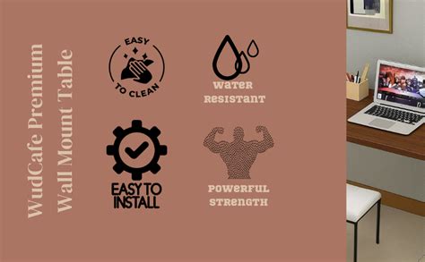 WUDCAFE Wood Wall Mounted Table| Wall Mount Table | Folding Round ...