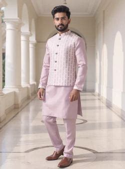 Violet Thread work Cotton Silk Kurta Jacket Set – South India Shopping Mall