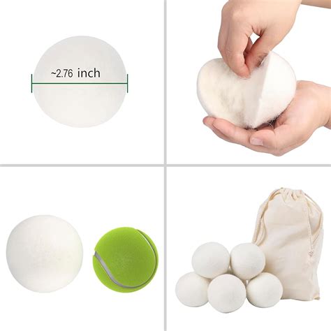 Duyugeng Wool Dryer Balls, Full-Size(Dia.~2.76 in), Reduces India | Ubuy
