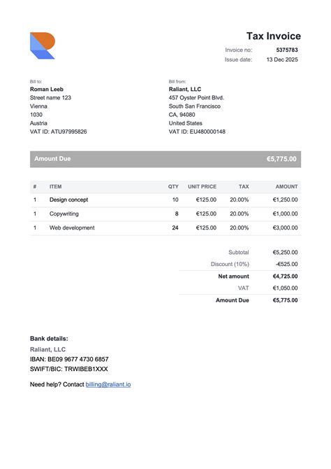 Free Microsoft Word Invoice Templates (.docx) | Billpal