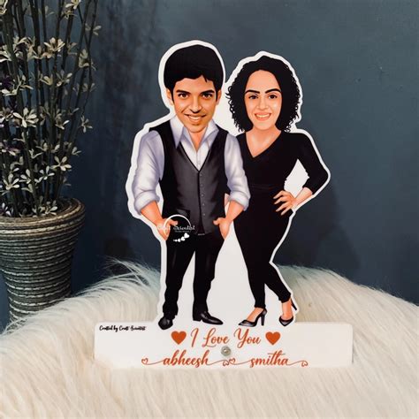 Unique #AAD_B39 2Characters Caricature Cutout | Perfect Gift