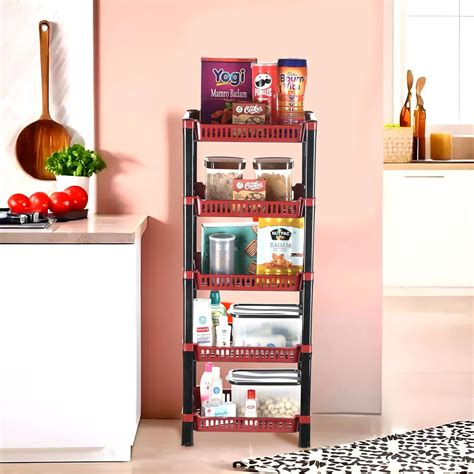 Kuber Industries 5-Layer Multipurpose Kitchen Organizer/Storage Rack ...