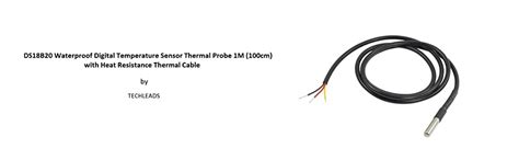 Techleads Waterproof Ds18B20 Digital Temperature Sensor Probe 100Cm ...