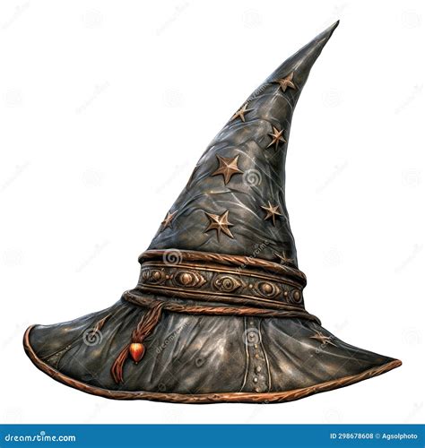 The Black Wizard Hat is Cut Out on a Transparent Background in PNG ...