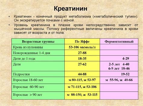 Норма креатинина в крови у женщин по возрасту, во время беременности ...